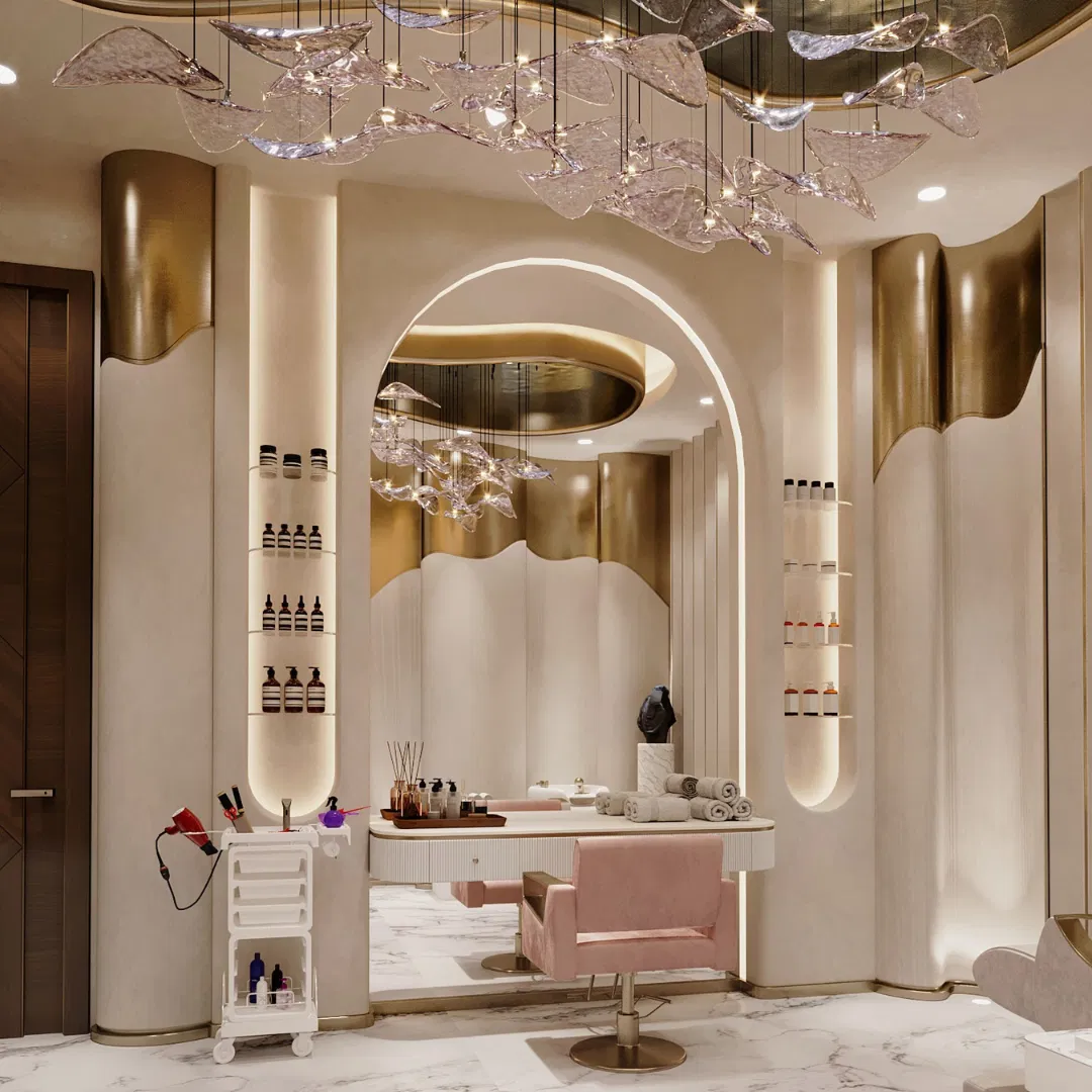 Salon interior showcasing luxury beauty services