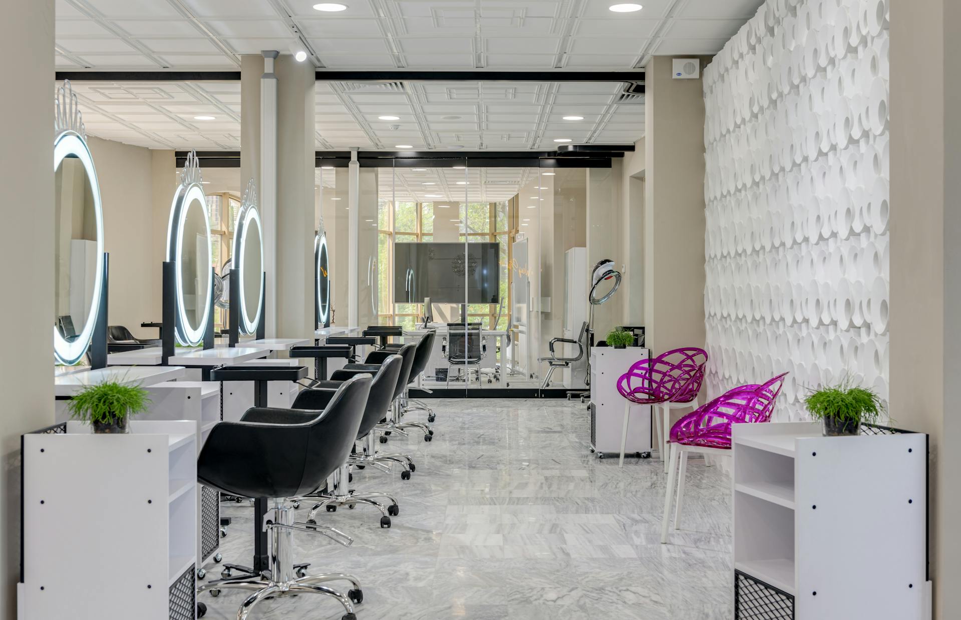 Elegant beauty salon interior